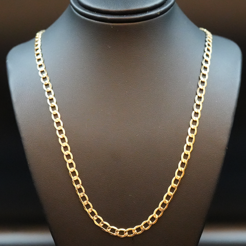10k Gold Curb Chain (18Inch x 2.8mm)