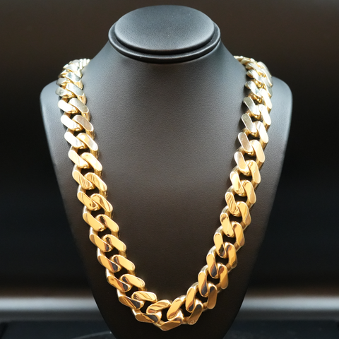 10k Gold Cuban Chain (24Inch x 14.5mm)