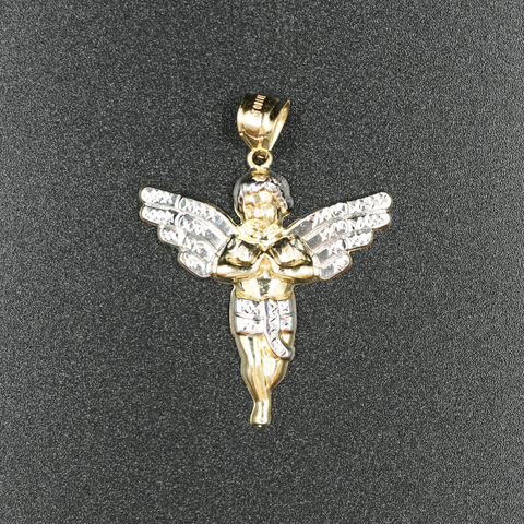 10k Gold Cross Angel