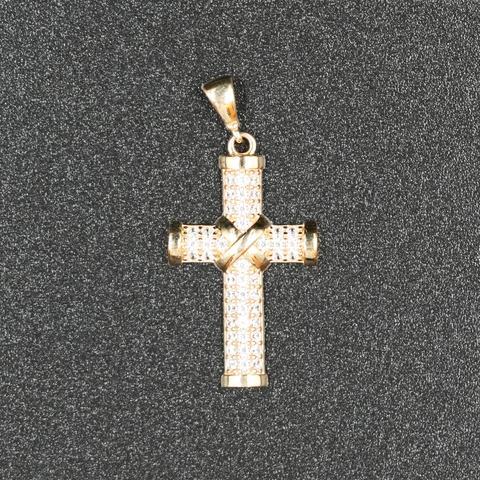 10k Gold CZ Diamond Cross