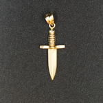 10k Gold Dagger Pendant