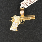 Gun Diamond Pendant