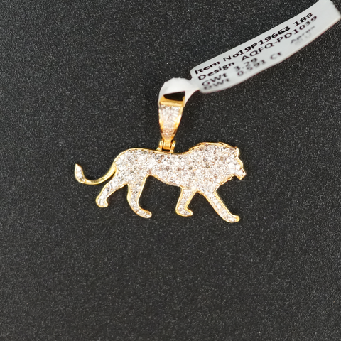 Lion Diamond Pendant
