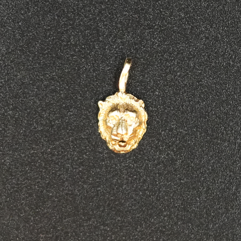 10k Gold Lion Head Pendant