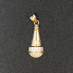 Microphone Diamond Pendant