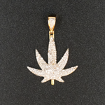 Weed Leaf Diamond Pendant
