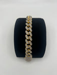 107.41g 10k Diamond Cuban Link Bracelet